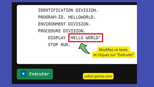 COBOL Hello World